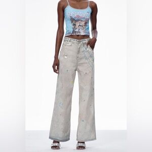 Innovare most wanted Carbrey Print Bleached Jeans NWOT